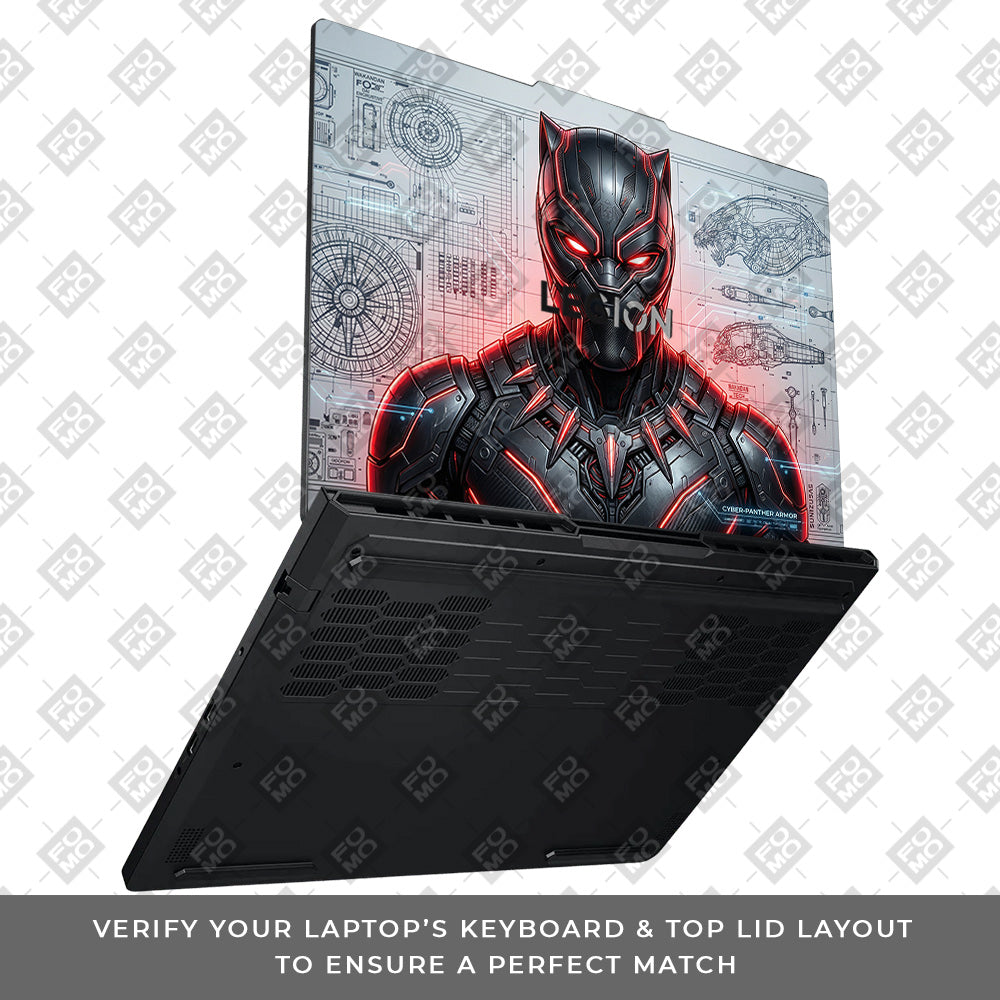 Futuristic Black Panther Lenovo Legion Pro 5 16ADR10 3D Laptop Skin