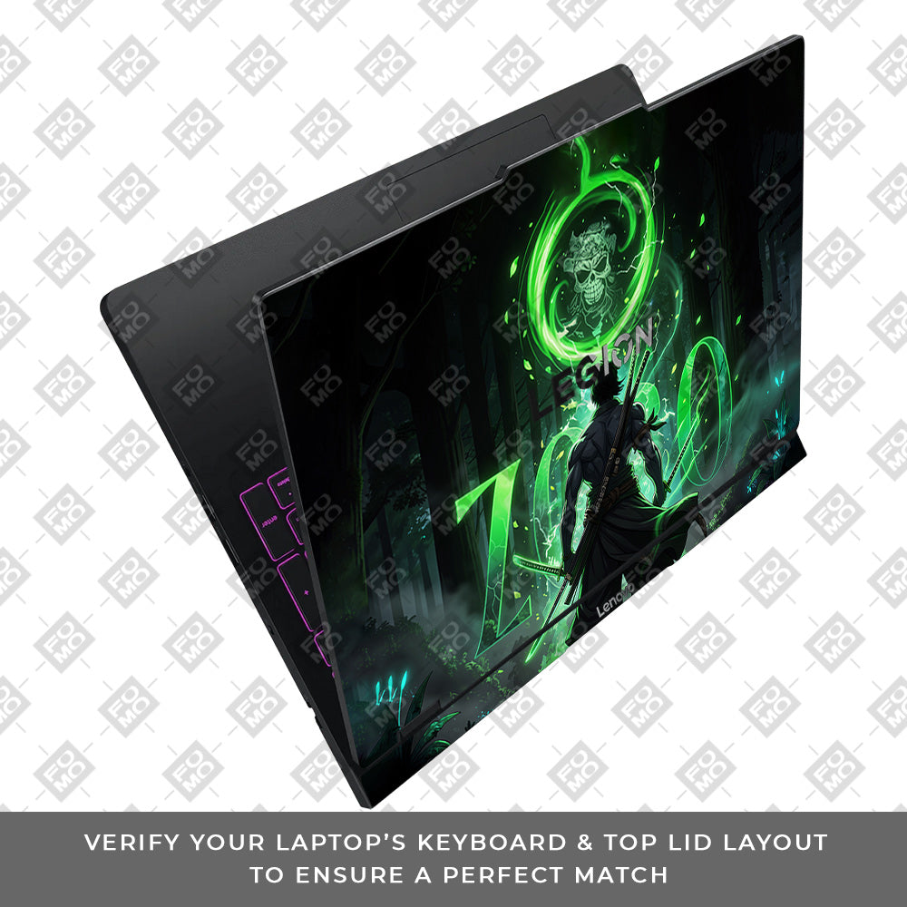 Zoro Green Aura Lenovo Legion Pro 5 16IAX10 Laptop Skin