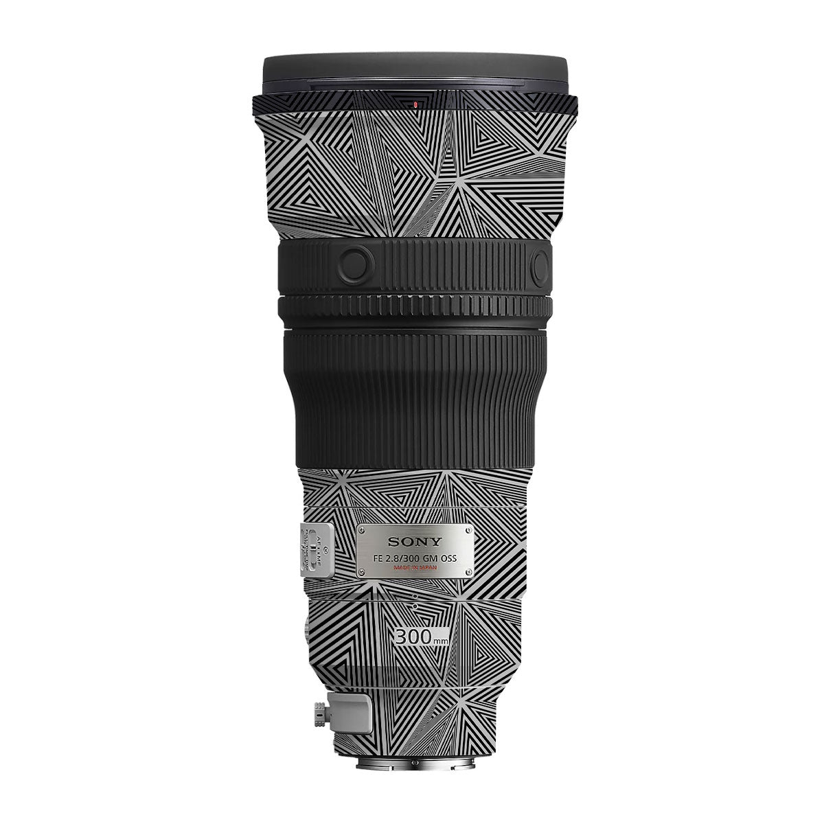 Textured Dark Prism Geometric Sony FE 300mm F/2.8 GM OSS Camera Lens Skin