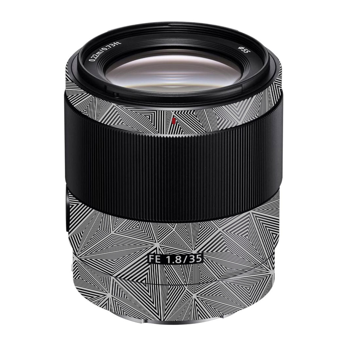Textured Dark Prism Geometric Sony FE 35mm F/1.8 Camera Lens Skin