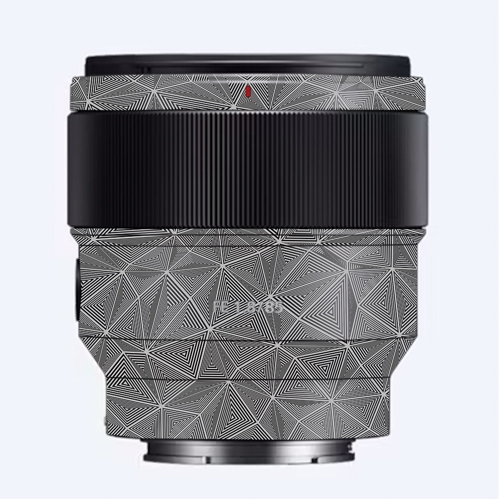 Textured Dark Prism Geometric Sony FE 85mm f/1.8 Camera Lens Skin