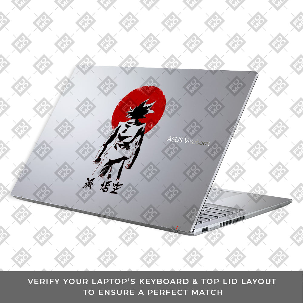 Transparent Sunset Samurai Asus Vivobook 16X M1603QA Laptop Skin