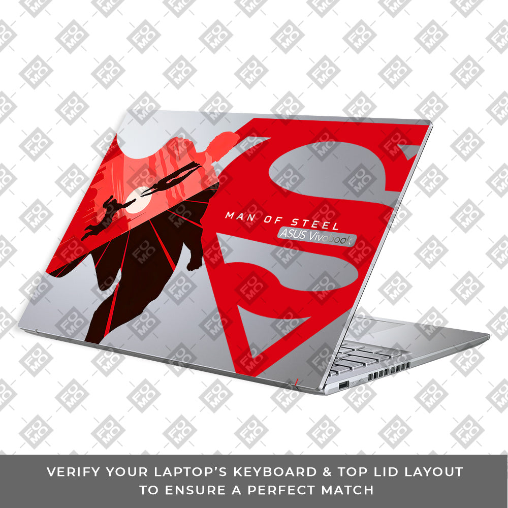 Transparent Man of Steel Asus Vivobook 16X M1603QA Laptop Skin
