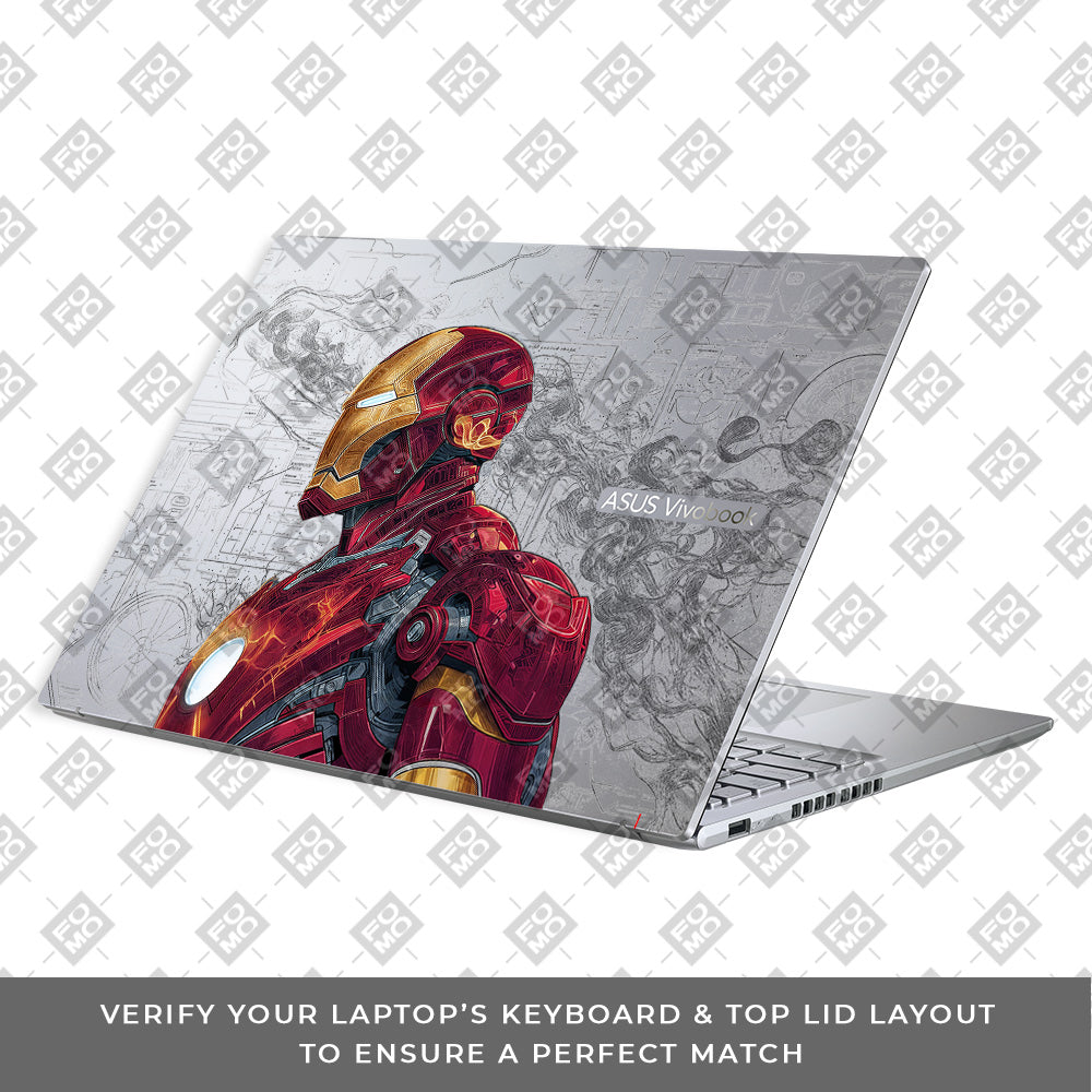 Transparent Futuristic Iron Man Asus Vivobook 16X M1603QA Laptop Skin