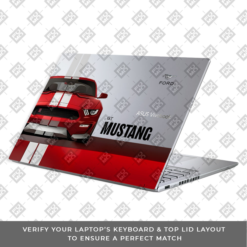 Transparent Mustang Power Asus Vivobook 16X M1603QA Laptop Skin