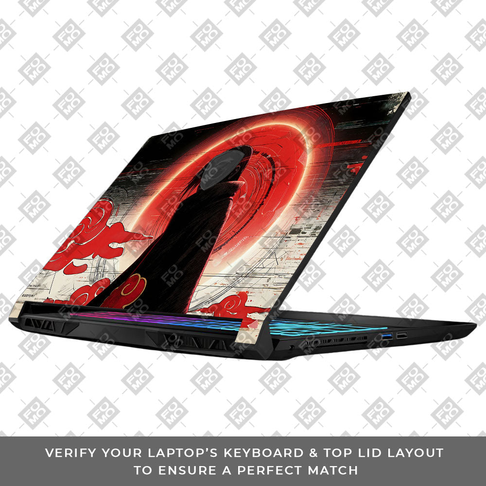 Itachi Uchiha Mark of the Akatsuki MSI Katana 15 B13V 3D Laptop Skin