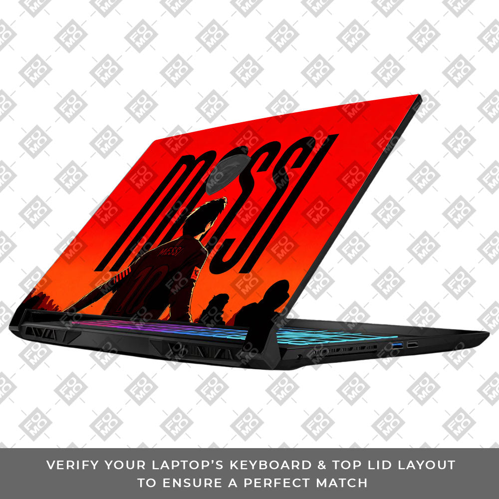 Messi Red Aura MSI Katana 15 B13V 3D Laptop Skin