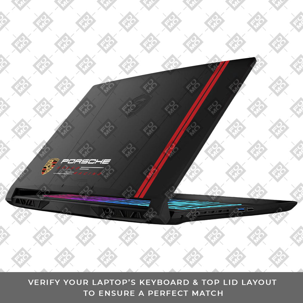 Transparent Porsche Motorsport Graphic MSI Katana 15 B13V Laptop Skin