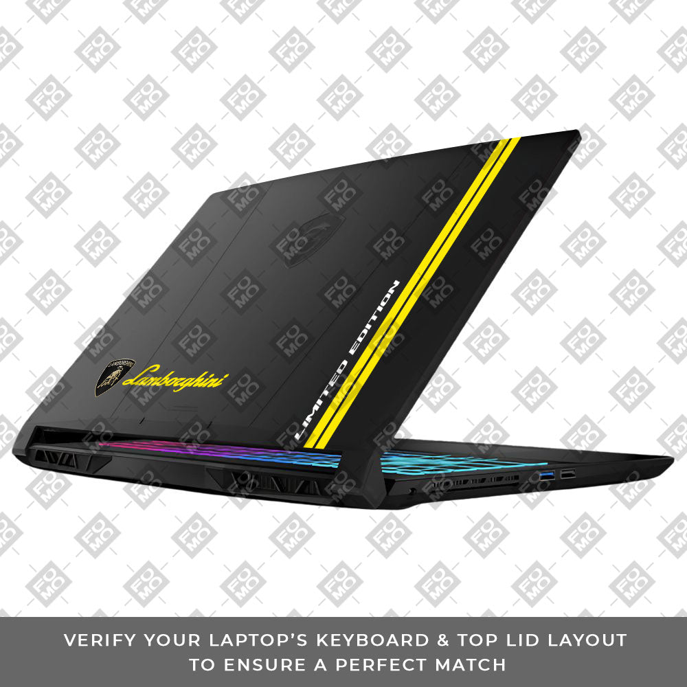 Transparent Lamborghini Limited Edition MSI Katana 15 B13V Laptop Skin