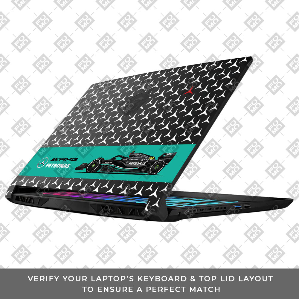 Transparent Mercedes AMG F1 MSI Katana 15 B13V Laptop Skin
