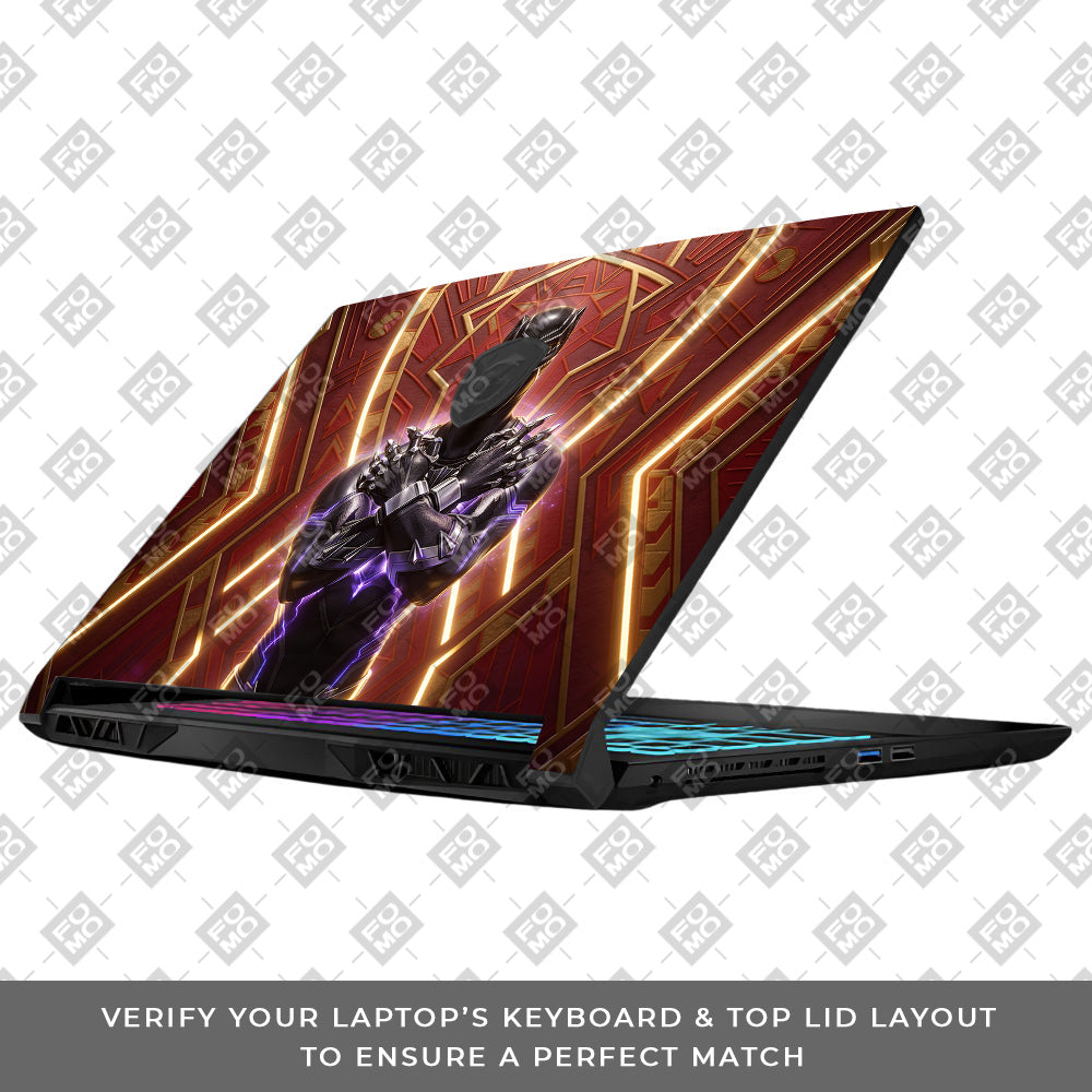 Black Panther Wakanda's King MSI Katana 15 B13V 3D Laptop Skin