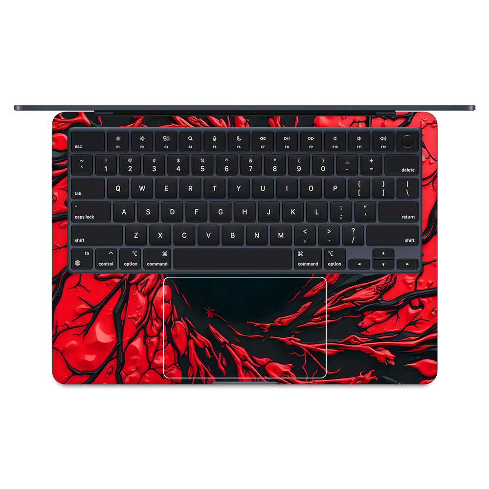 Spiderman Web Red MacBook Air 13 M2 2022 3D Laptop Skin