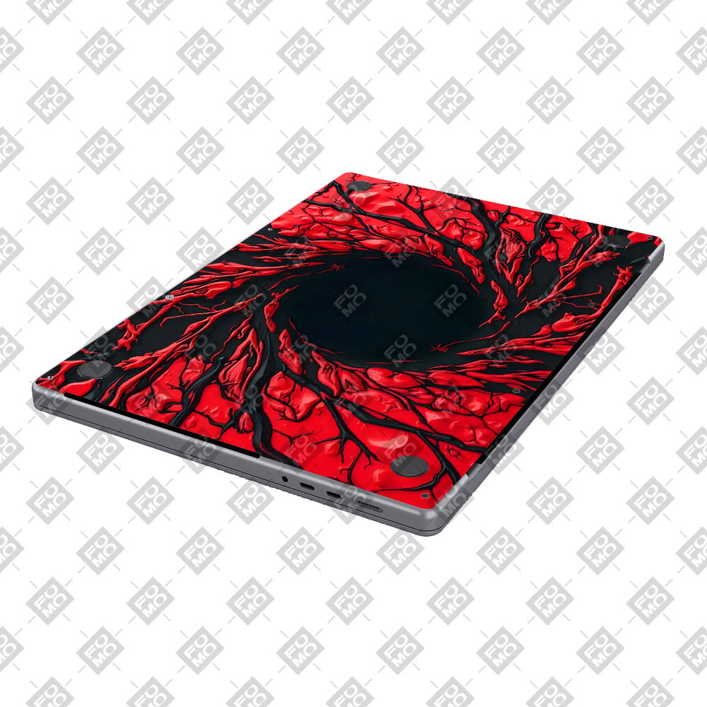 Spiderman Web Red MacBook Air 13 M2 2022 3D Laptop Skin