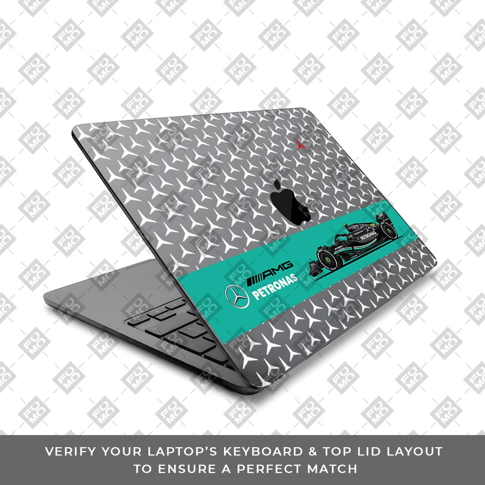 Transparent Mercedes AMG F1 MacBook Air 13 M3 2024 Laptop Skin