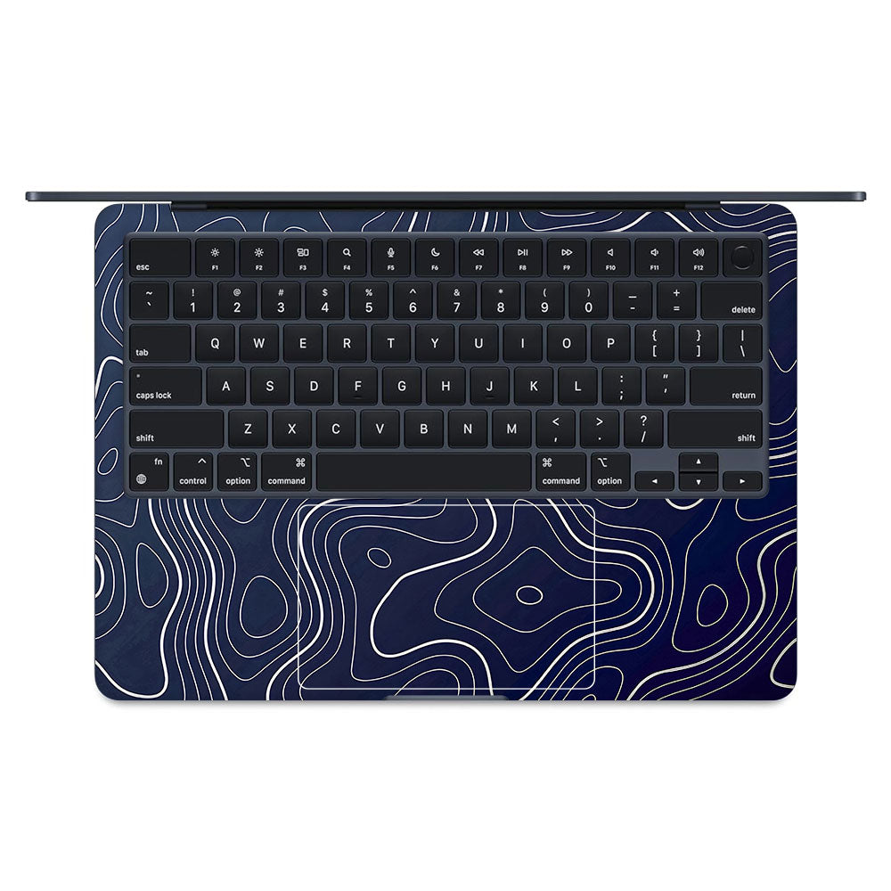 Fluid Lines Design MacBook Air 13 M4 2025 3D Laptop Skin