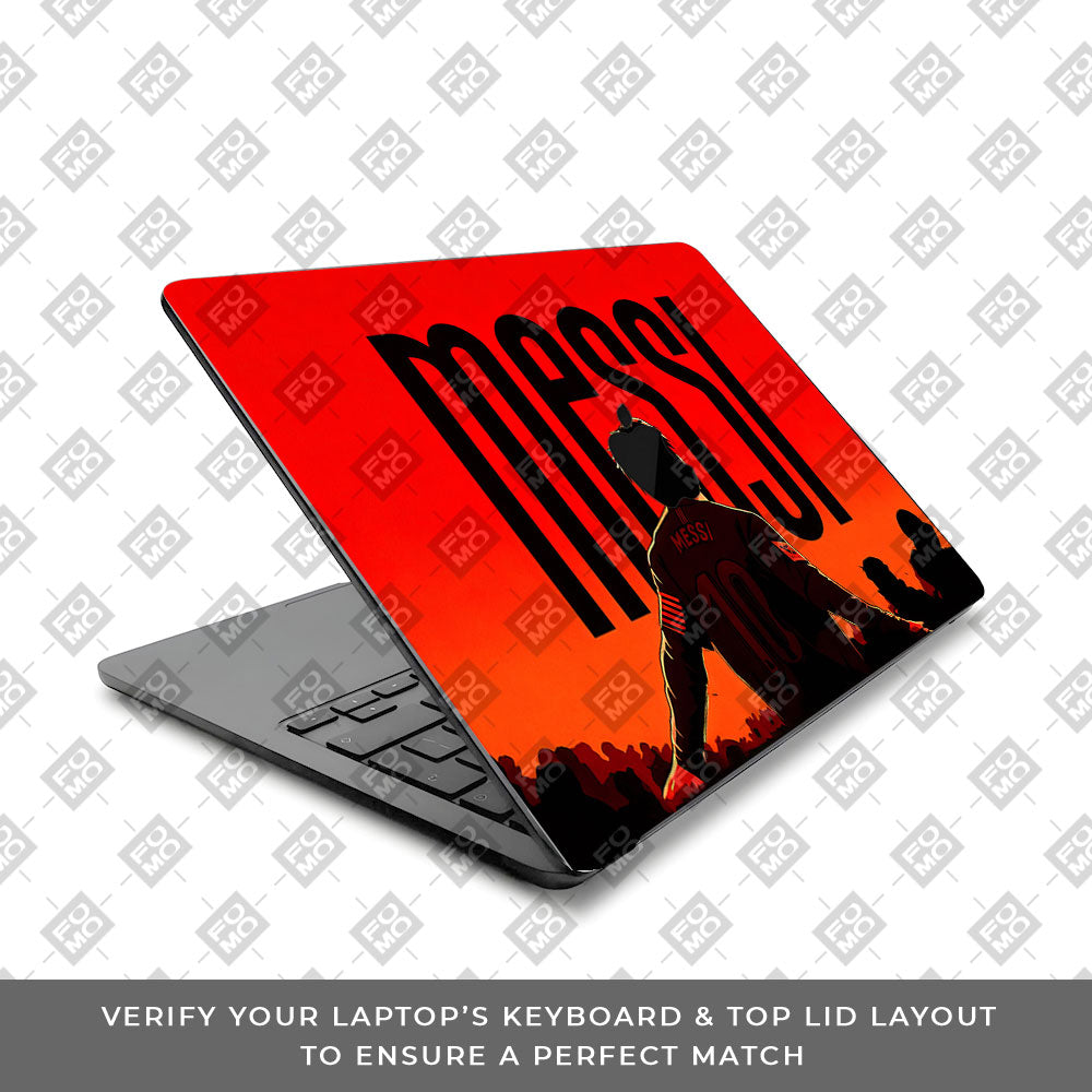 Messi Red Aura MacBook Air 13 M4 2025 3D Laptop Skin