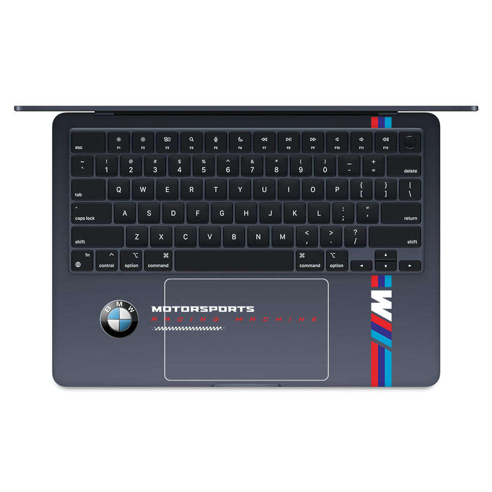 Transparent BMW Racing Graphic MacBook Air 13 M4 2025 Laptop Skin
