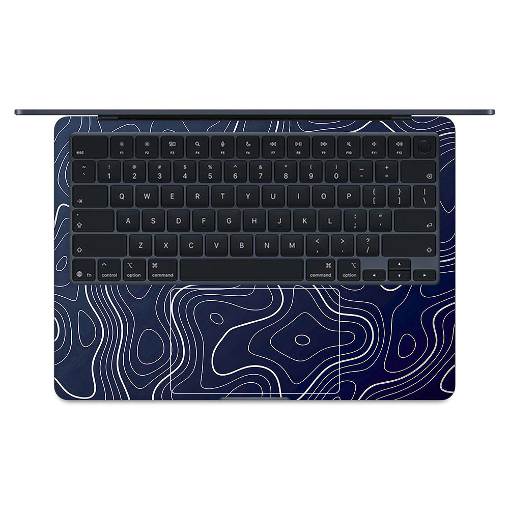 Fluid Lines Design Macbook Air 13 M5 2026 3D Laptop Skin