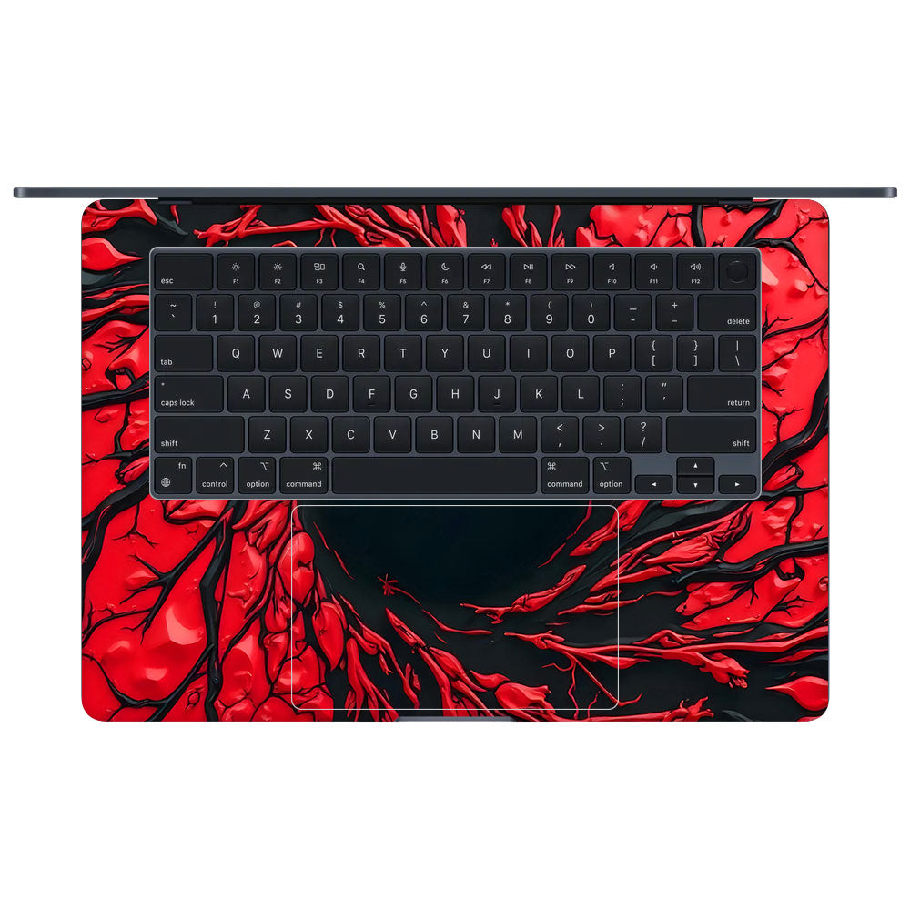 Spiderman Web Red MacBook Air 15 M2 2023 3D Laptop Skin