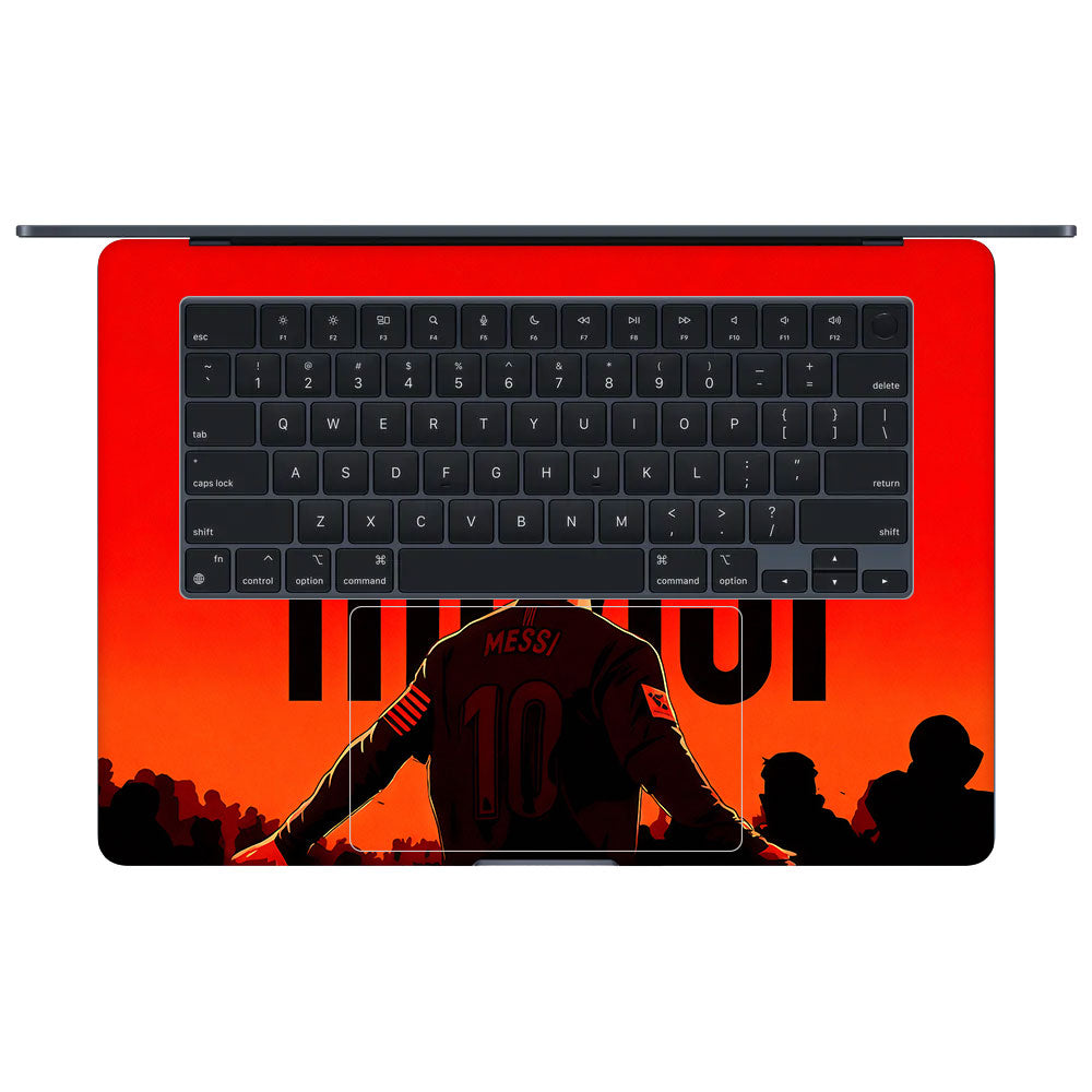 Messi Red Aura MacBook Air 15 M2 2023 3D Laptop Skin