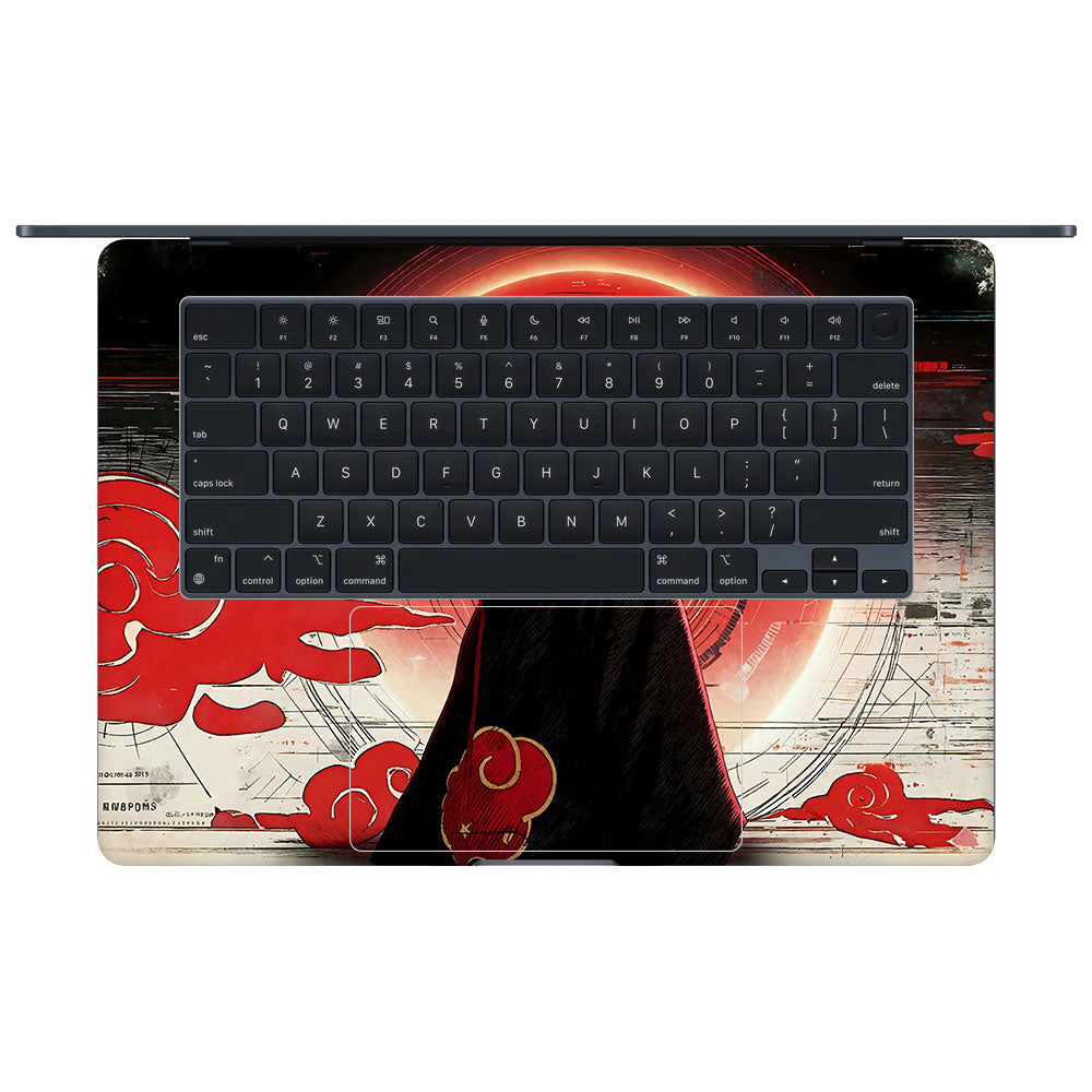 Itachi Uchiha Mark of the Akatsuki MacBook Air 15 M3 2024 3D Laptop Skin