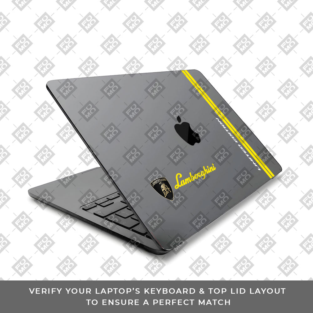 Transparent Lamborghini Limited Edition MacBook Air 15 M4 2025 Laptop Skin