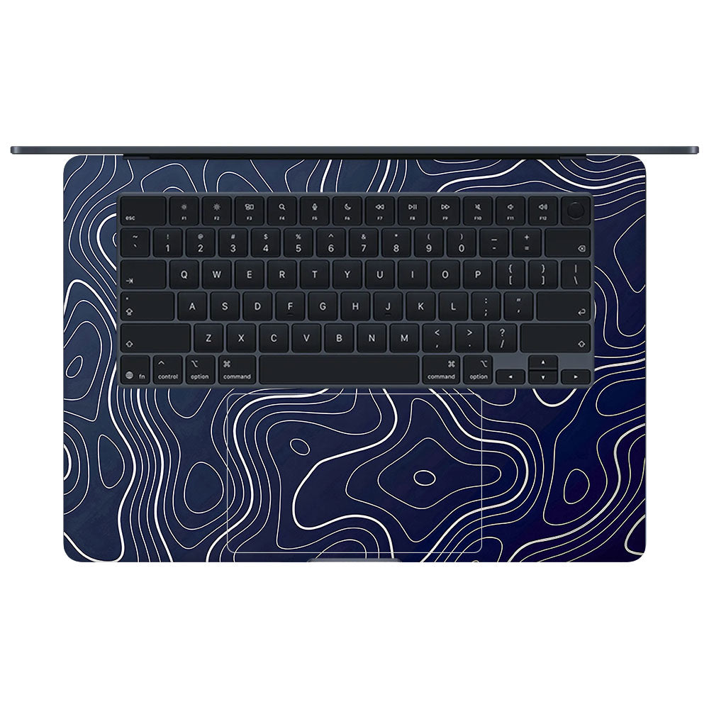 Fluid Lines Design Macbook Air 15 M5 2026 3D Laptop Skin