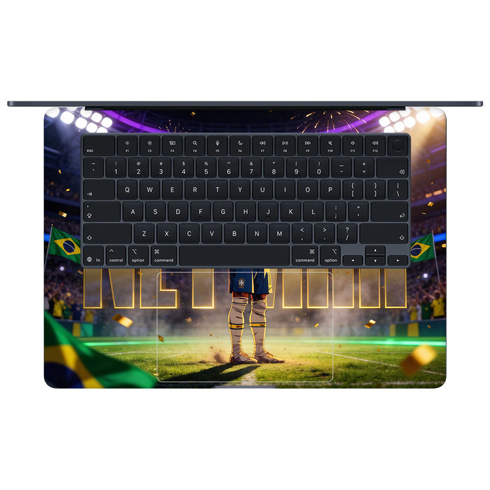 Neymar Golden Aura Macbook Air 15 M5 2026 3D Laptop Skin