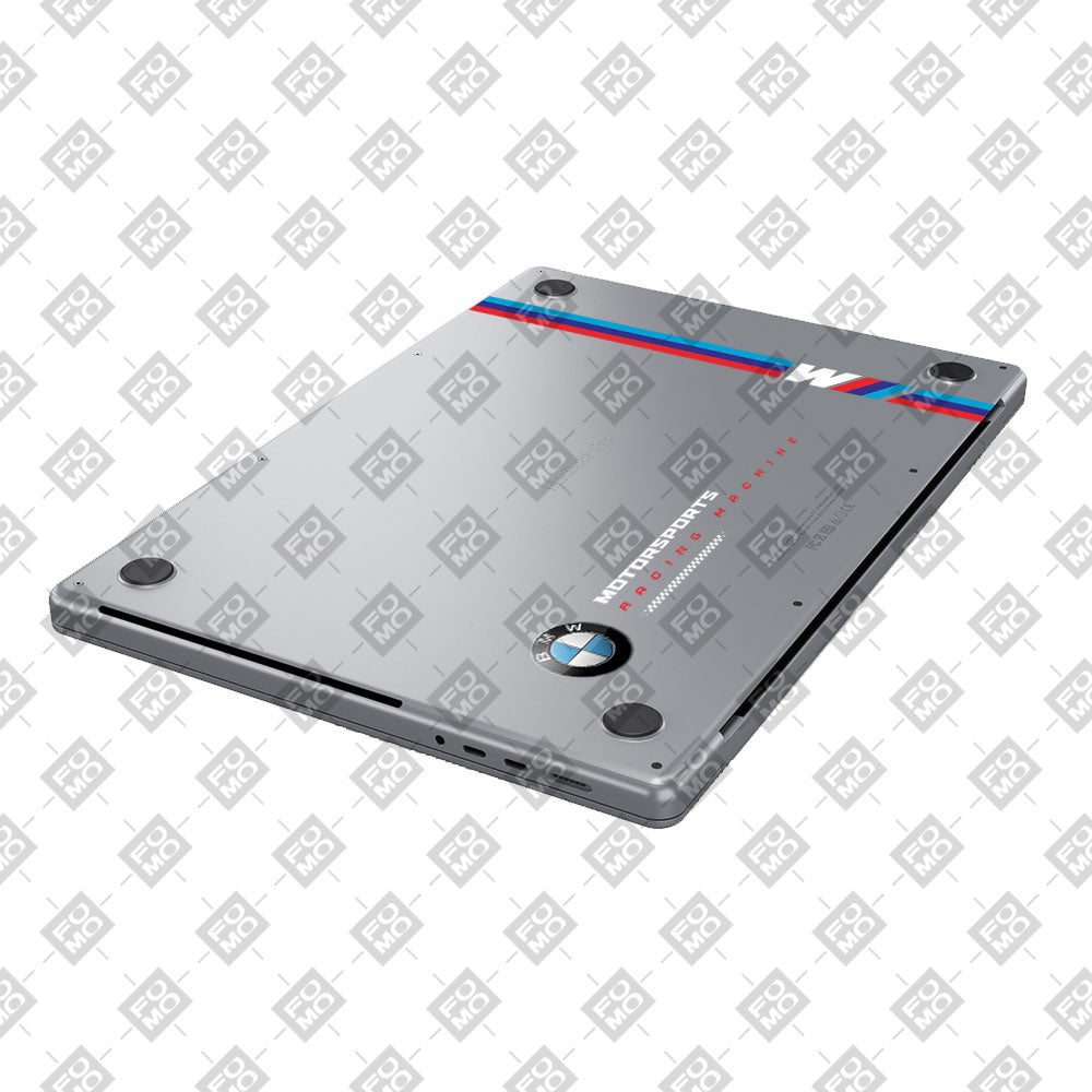 Transparent BMW Racing Graphic Macbook Air 15 M5 2026 Laptop Skin