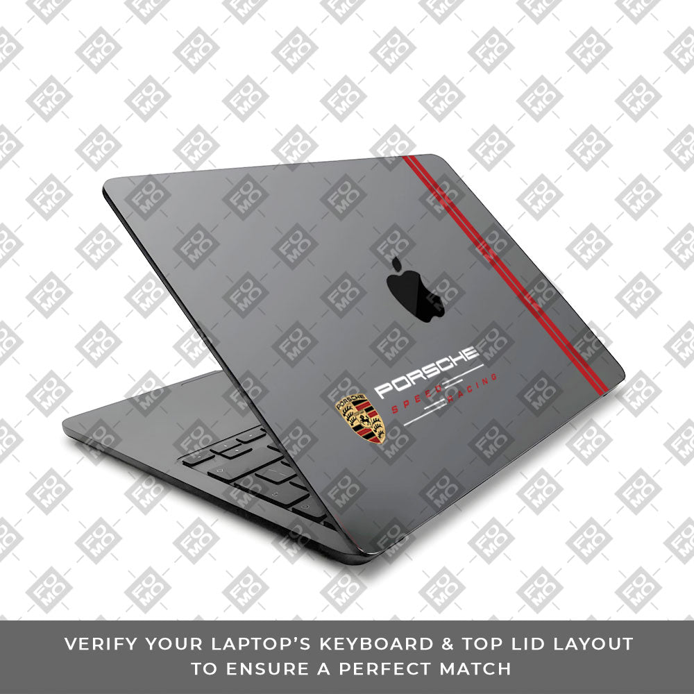 Transparent Porsche Motorsport Graphic Macbook Air 15 M5 2026 Laptop Skin