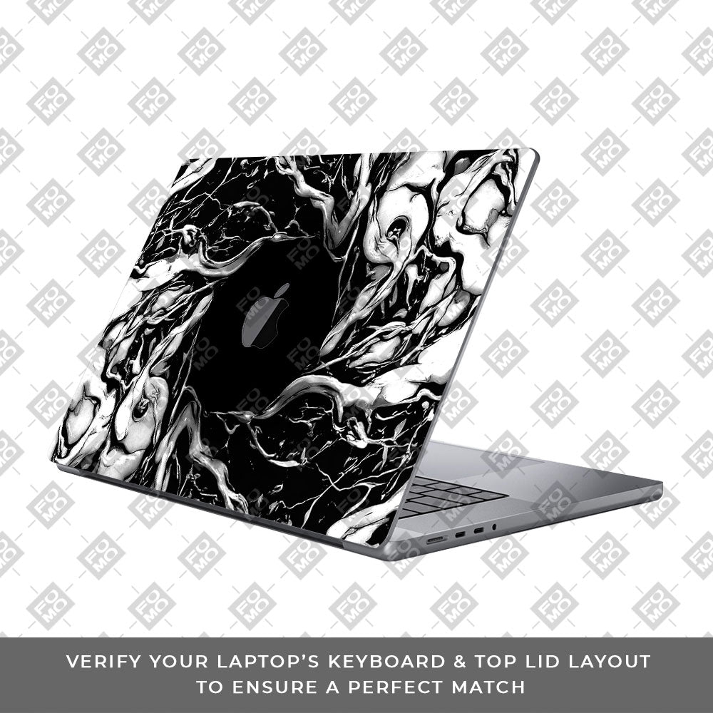 Spiderman Web Black MacBook Neo 3D Laptop Skin