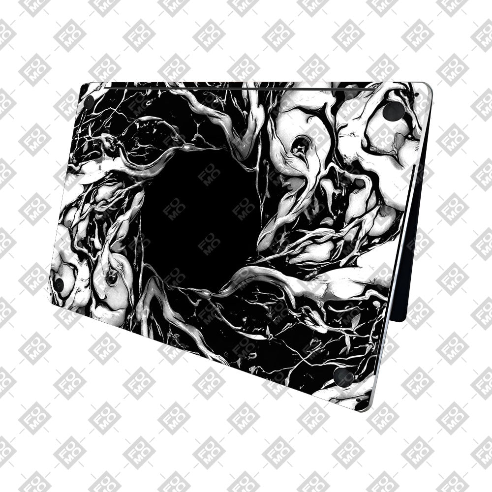 Spiderman Web Black MacBook Neo 3D Laptop Skin