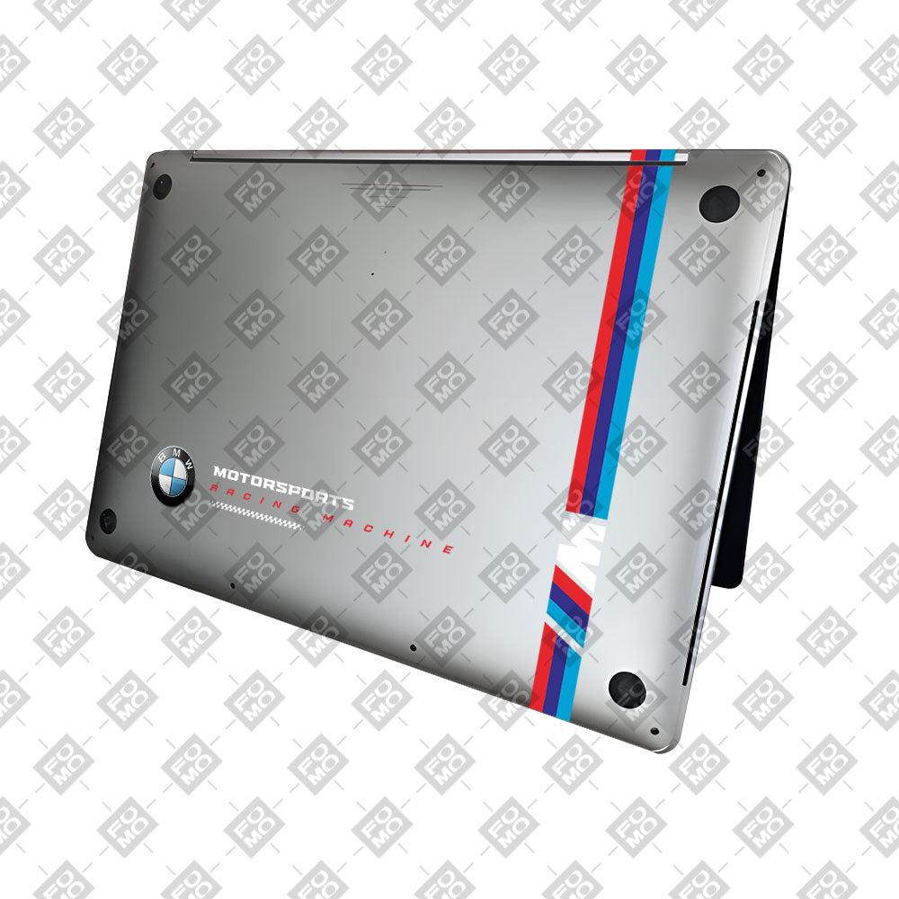 Transparent BMW Racing Graphic MacBook Neo Laptop Skin