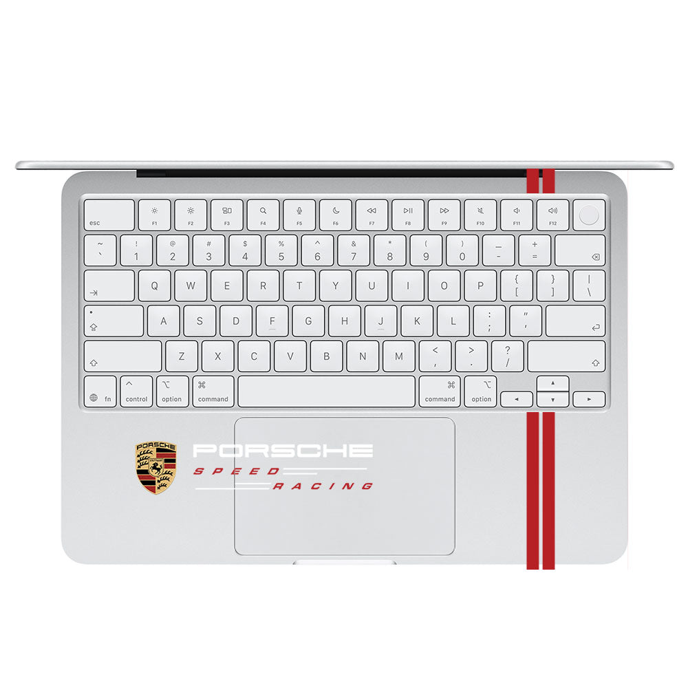Transparent Porsche Motorsport Graphic MacBook Neo Laptop Skin