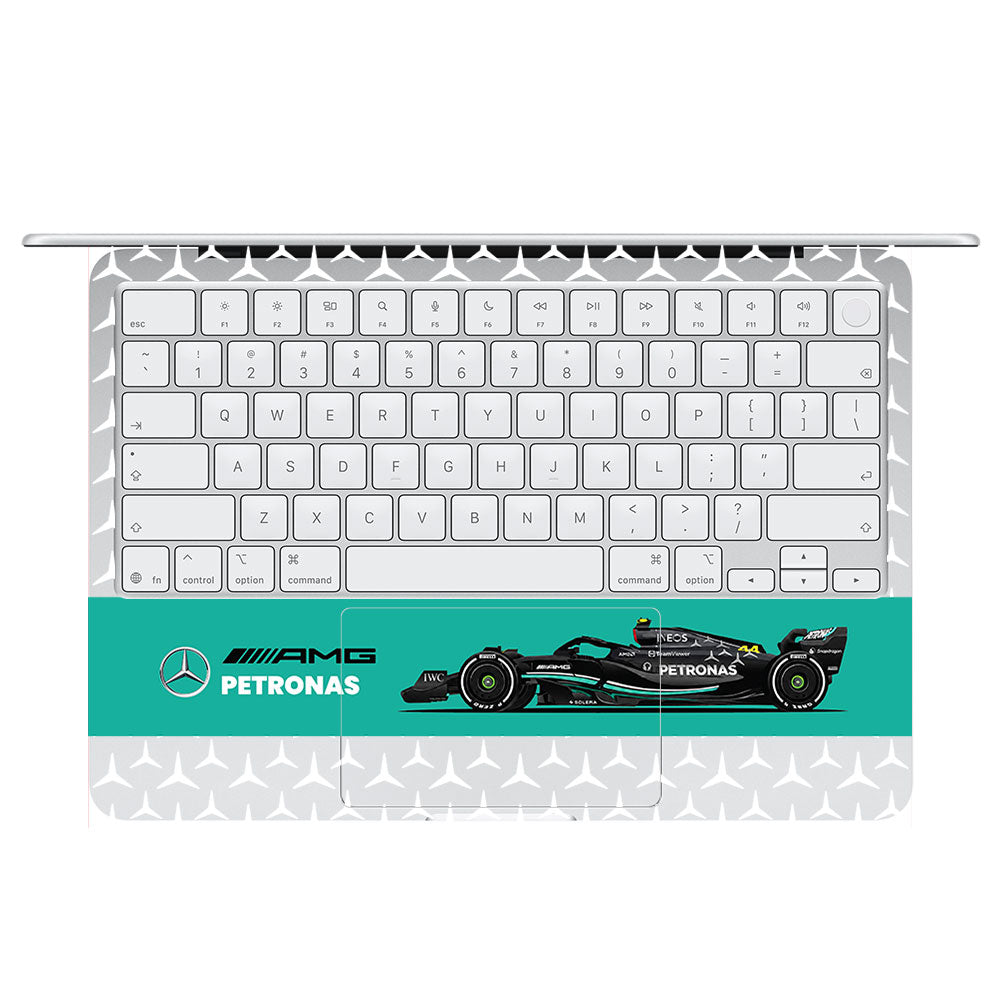 Transparent Mercedes AMG F1 MacBook Neo 13 Laptop Skin