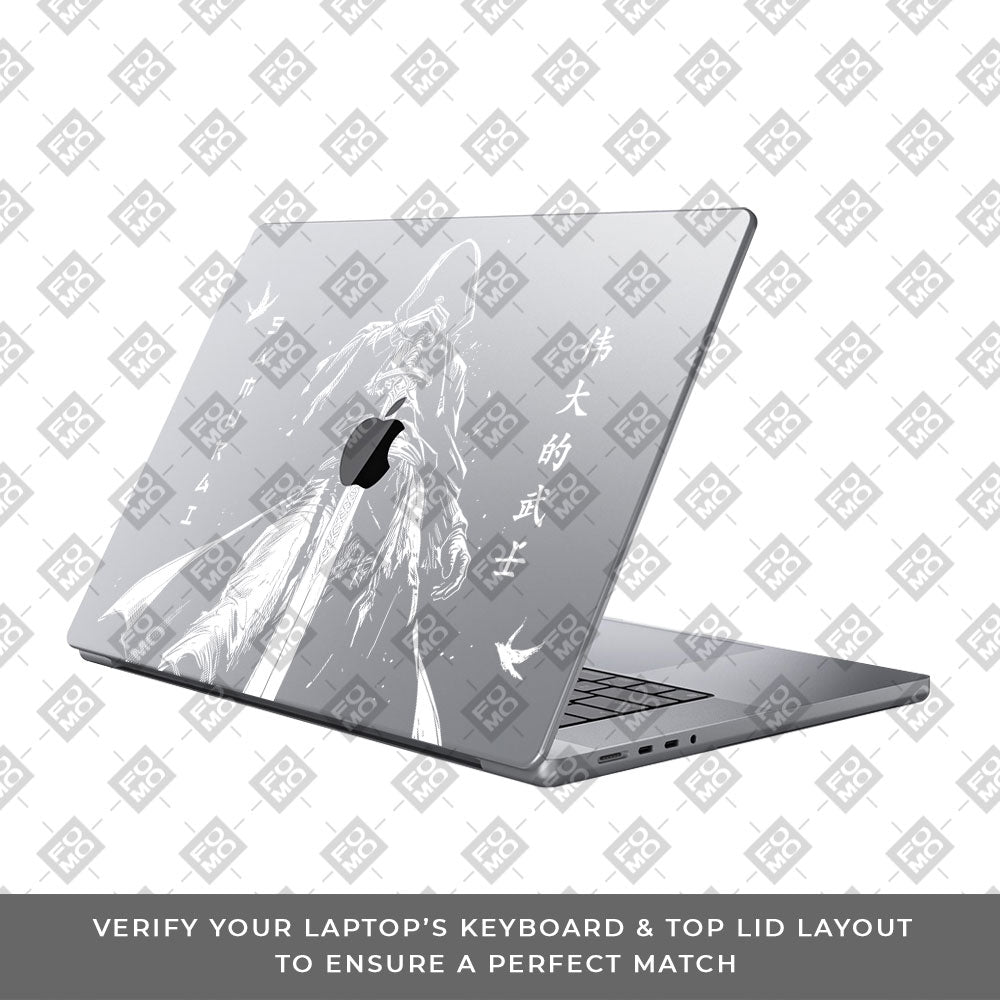 Transparent Ghost Samurai MacBook Pro 13 Intel 2020 Laptop Skin