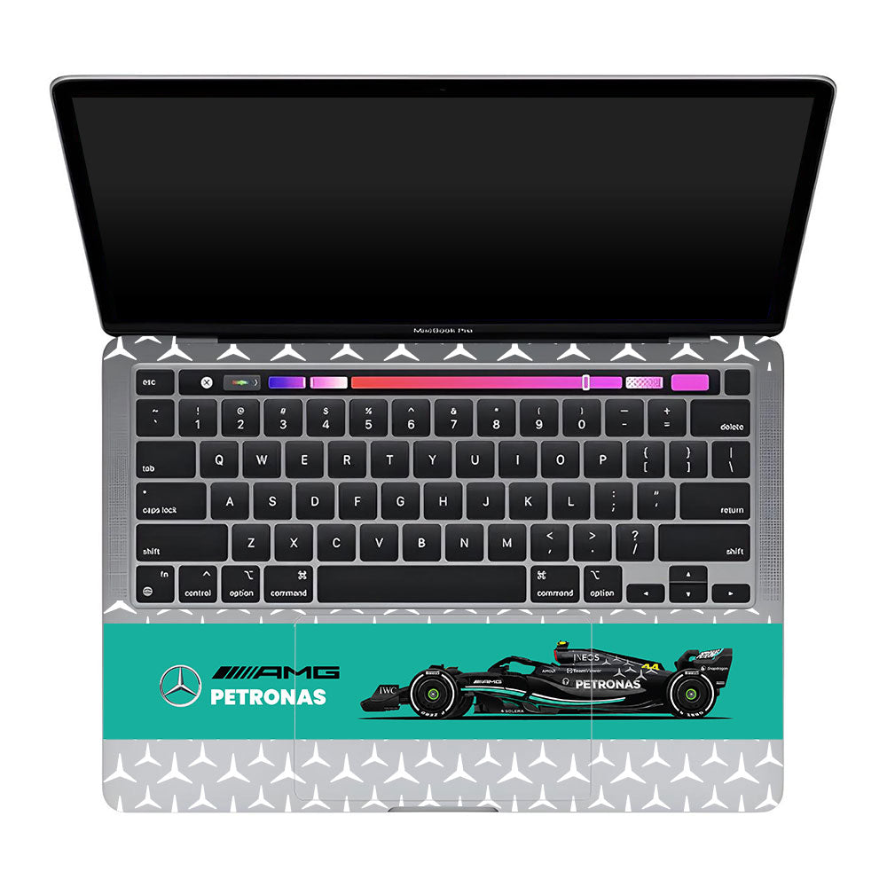Transparent Mercedes AMG F1 MacBook Pro 13 Intel 2020 Laptop Skin