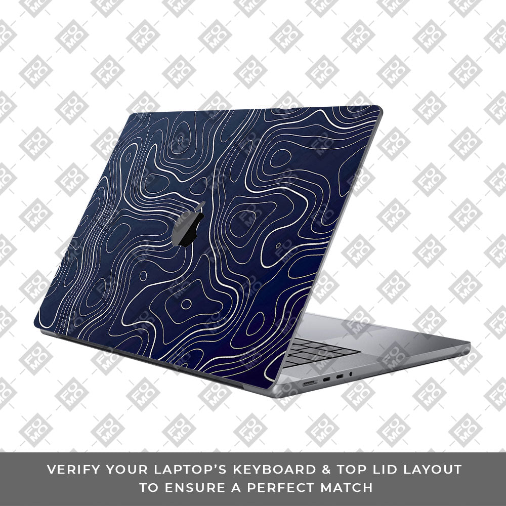 Fluid Lines Design MacBook Pro 13 M1 2020 3D Laptop Skin