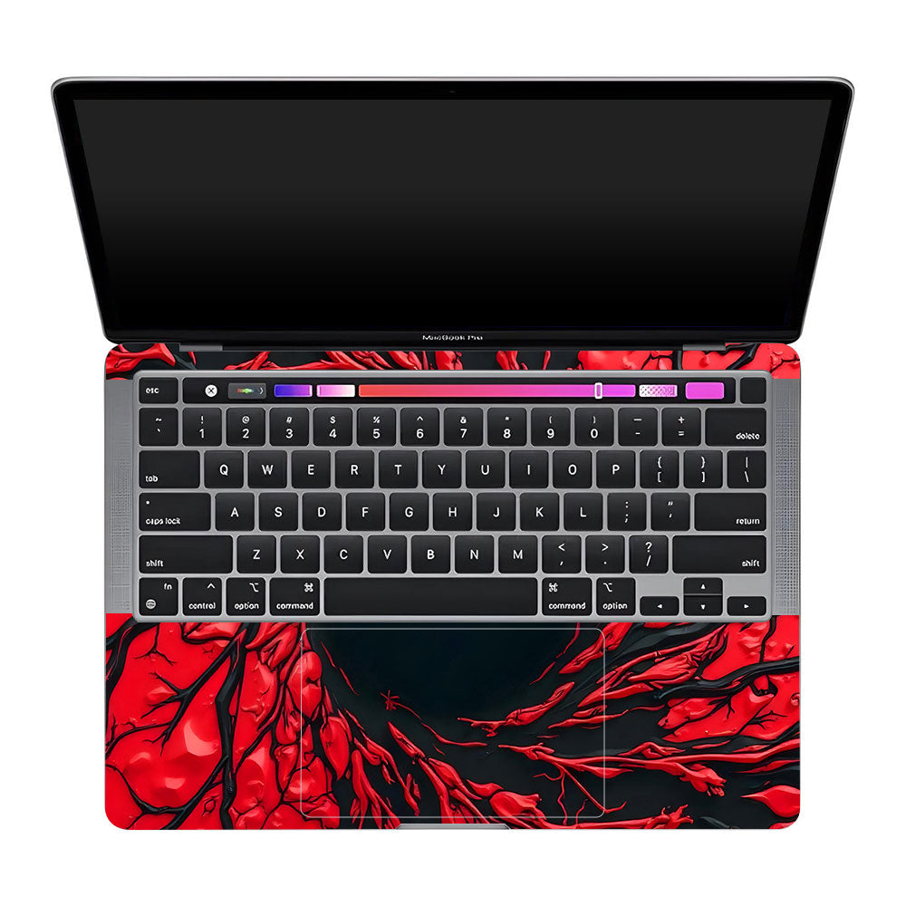 Spiderman Web Red MacBook Pro 13 M1 2020 3D Laptop Skin