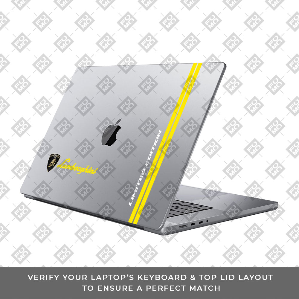 Transparent Lamborghini Limited Edition MacBook Pro 13 M2 2022 Laptop Skin