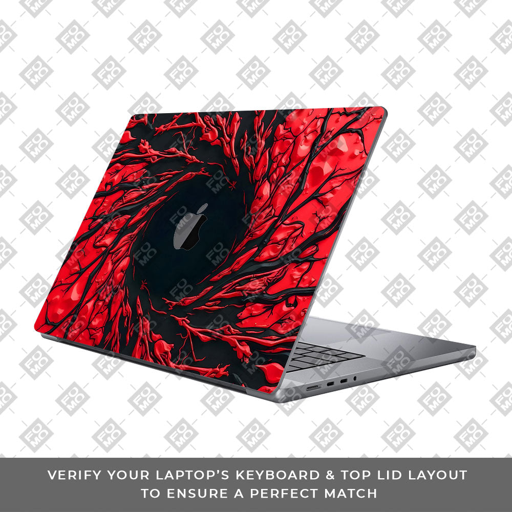 Spiderman Web Red MacBook Pro 14 M1, M2, M3, M4 2021-2024 3D Laptop Skin