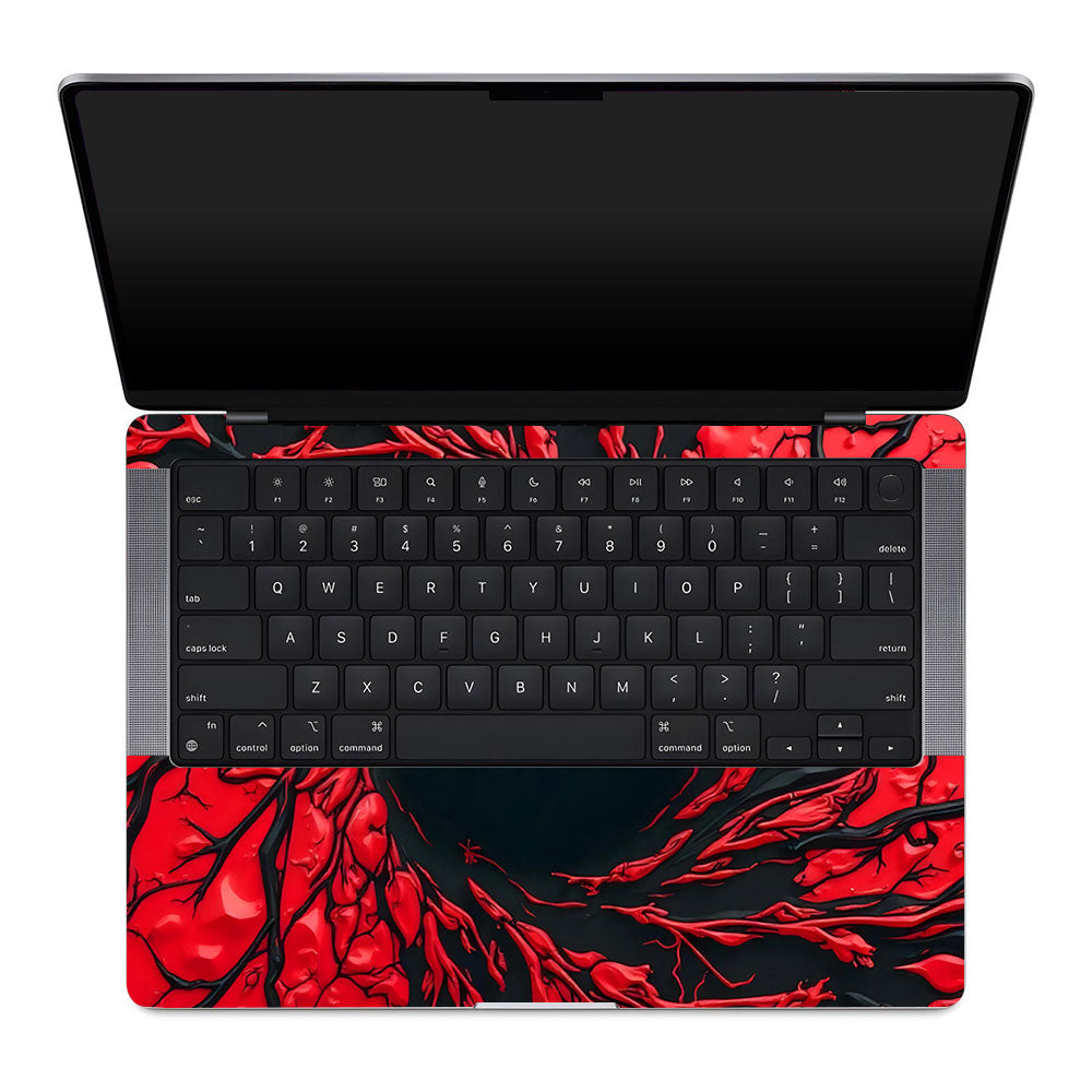 Spiderman Web Red MacBook Pro 14 M1, M2, M3, M4 2021-2024 3D Laptop Skin