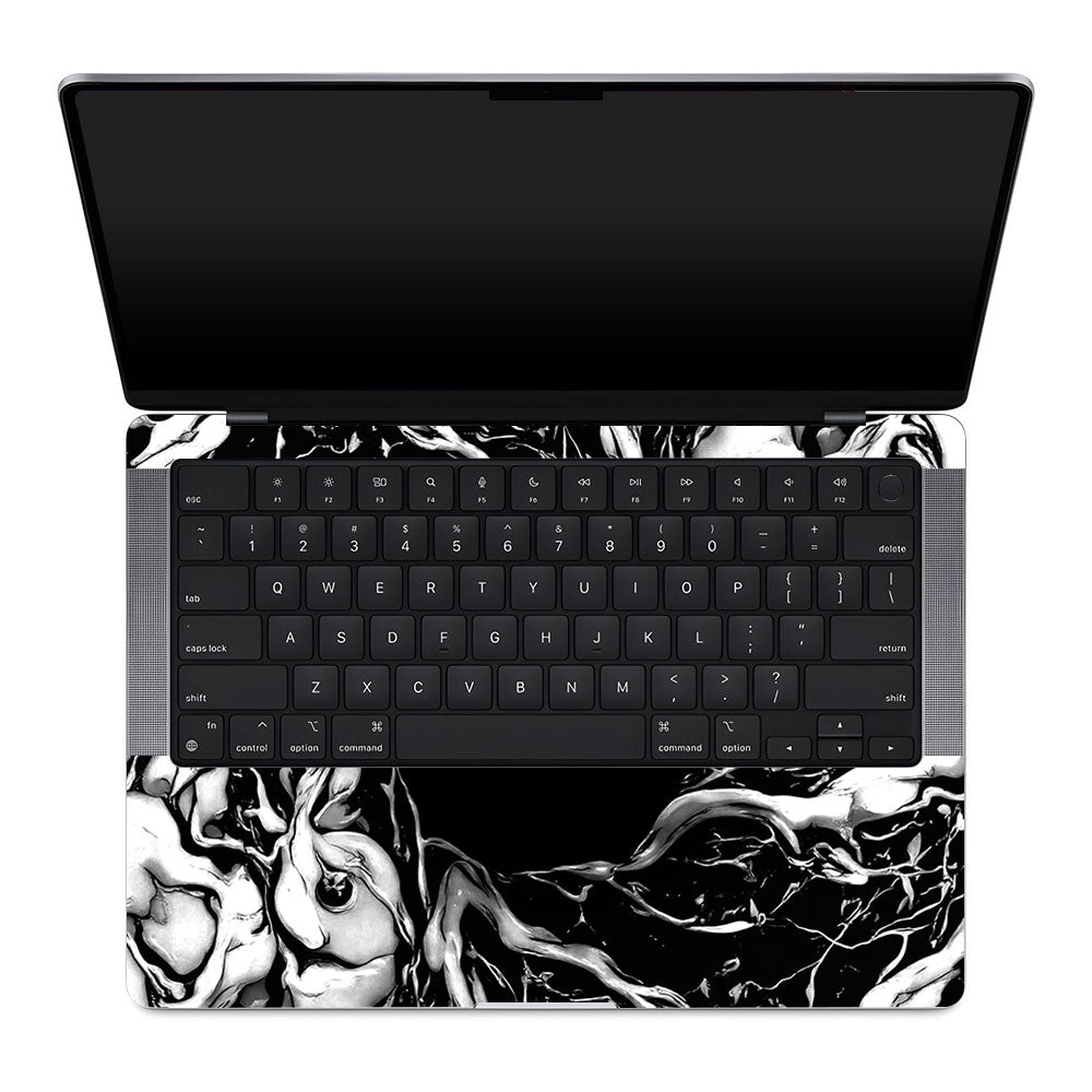 Spiderman Web Black MacBook Pro 14 M1, M2, M3, M4 2021-2024 3D Laptop Skin