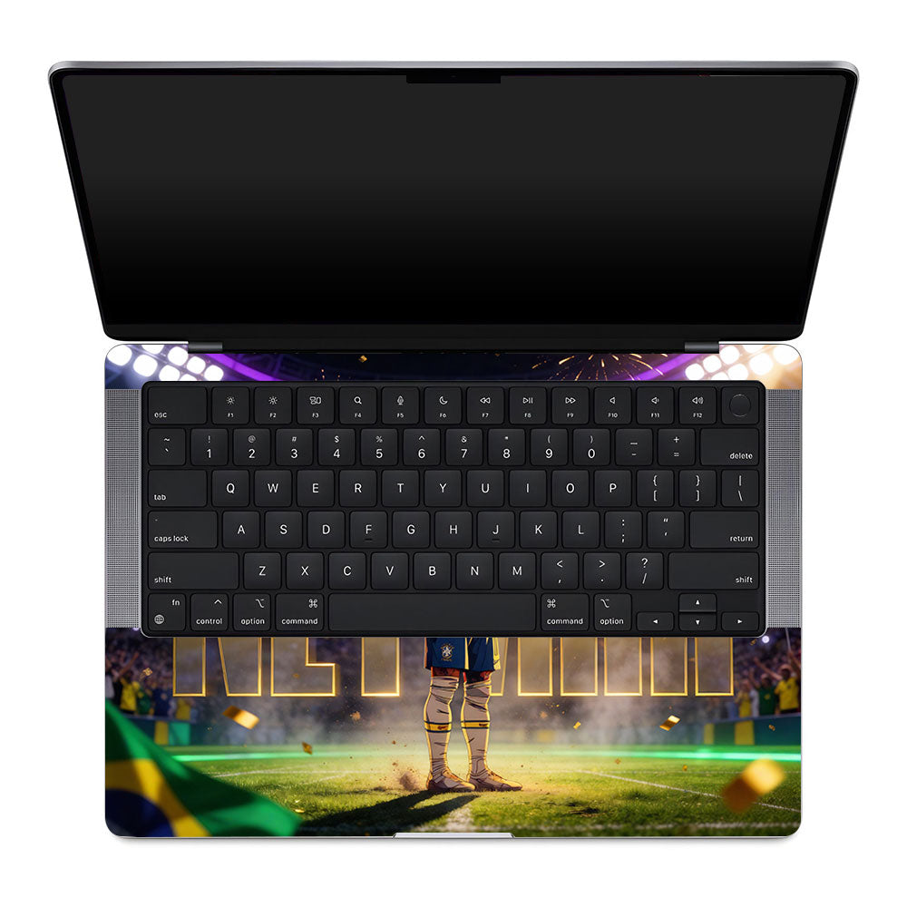 Neymar Golden Aura MacBook Pro 14 M1, M2, M3, M4 2021-2024 3D Laptop Skin
