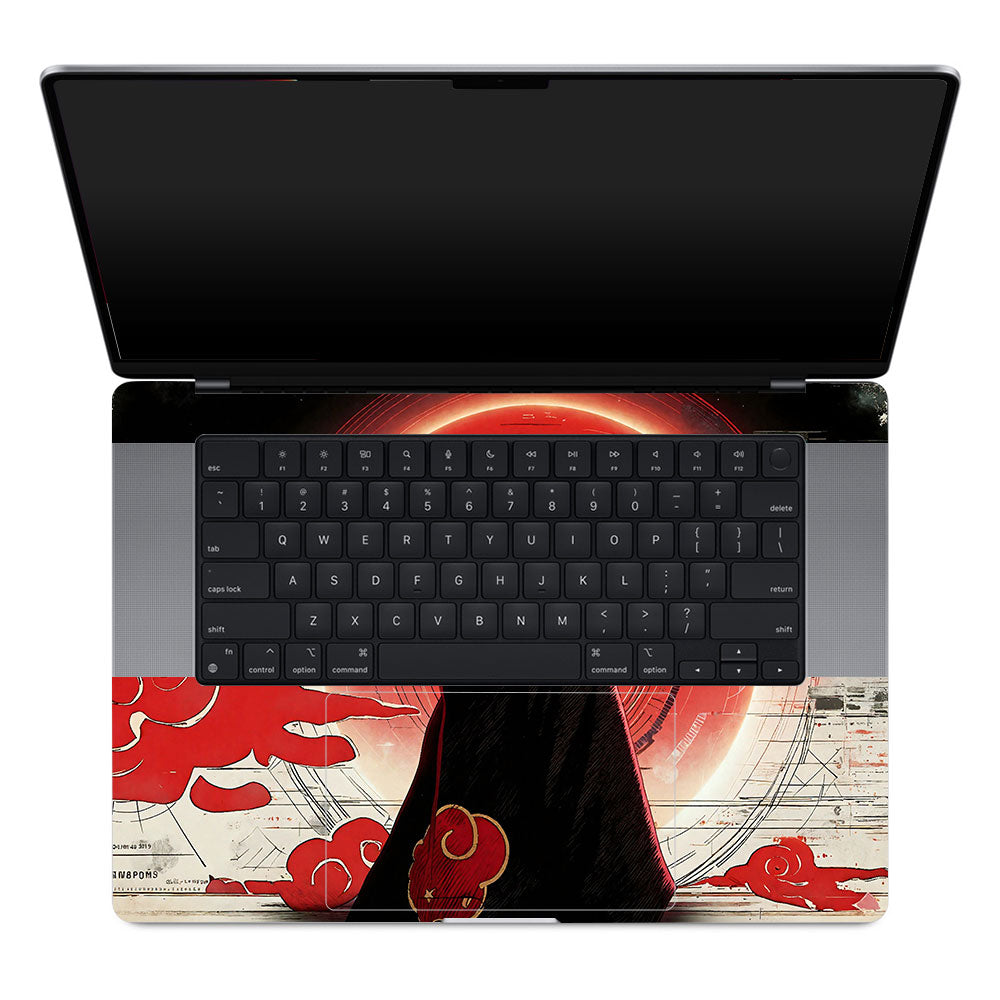Itachi Uchiha Mark of the Akatsuki MacBook Pro 16 M1, M2, M3, M4 2021-2024 3D Laptop Skin