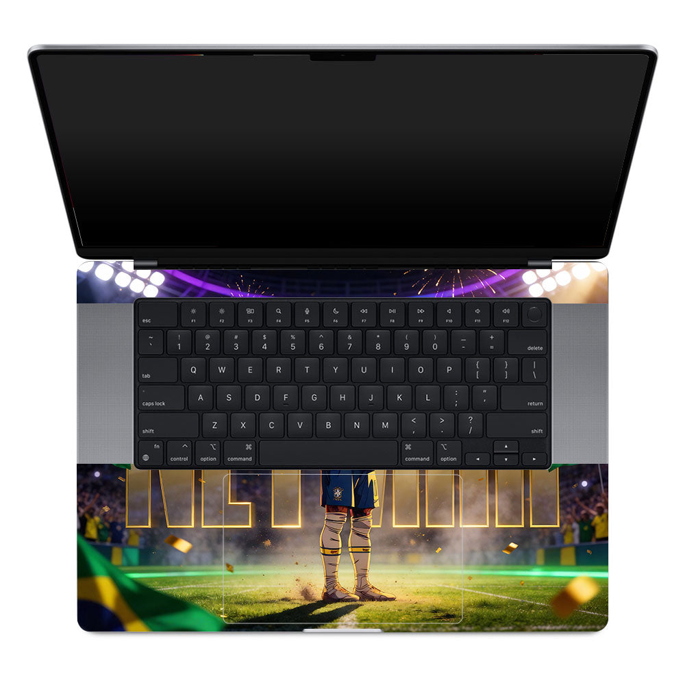 Neymar Golden Aura MacBook Pro 16 M1, M2, M3, M4 2021-2024 3D Laptop Skin