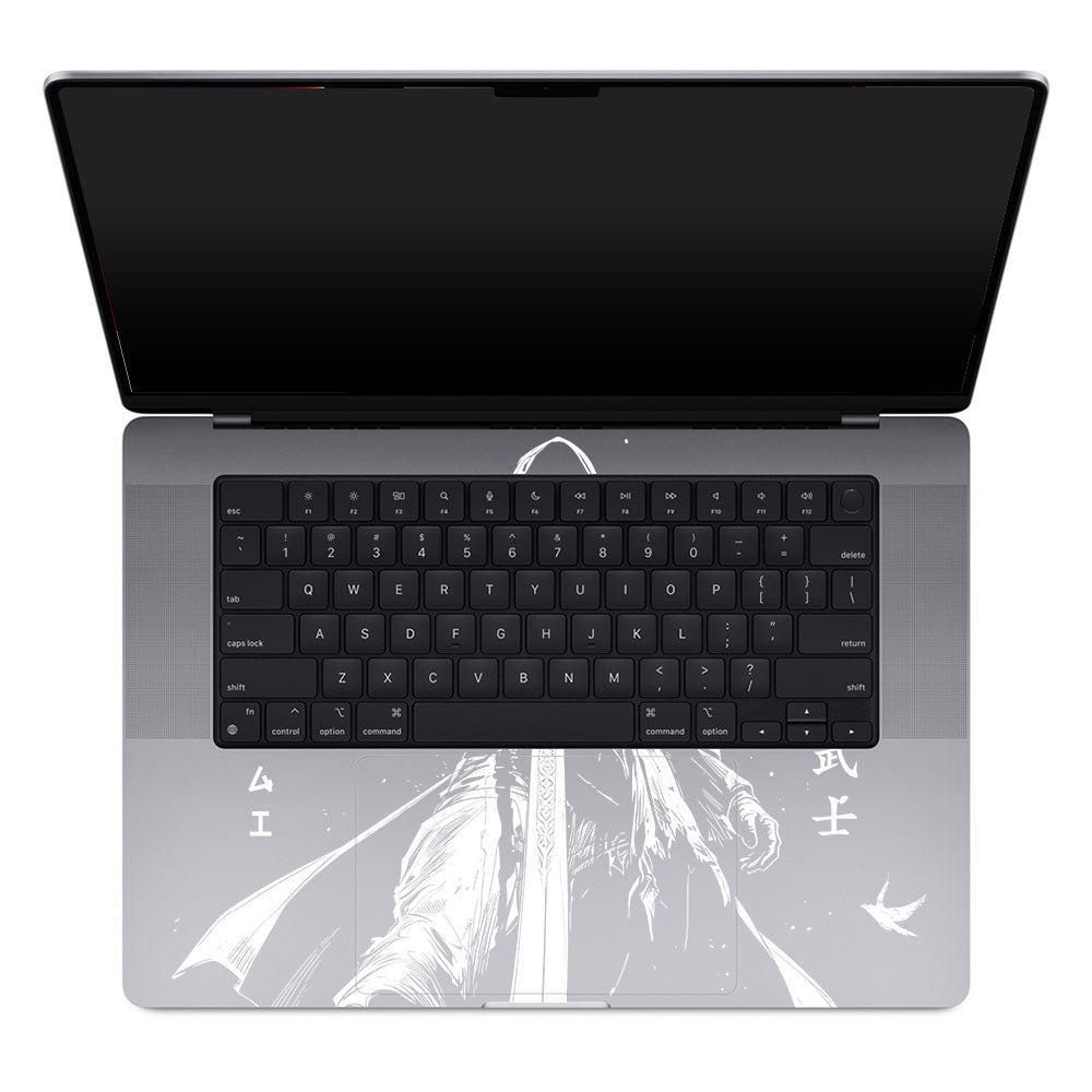 Transparent Ghost Samurai MacBook Pro 16 M1, M2, M3, M4 2021-2024 Laptop Skin