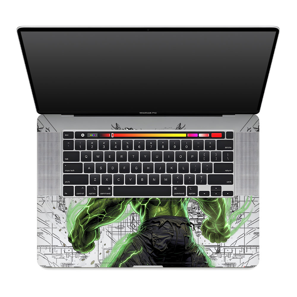 Transparent Hulk Smash MacBook Pro 16 2019 Laptop Skin