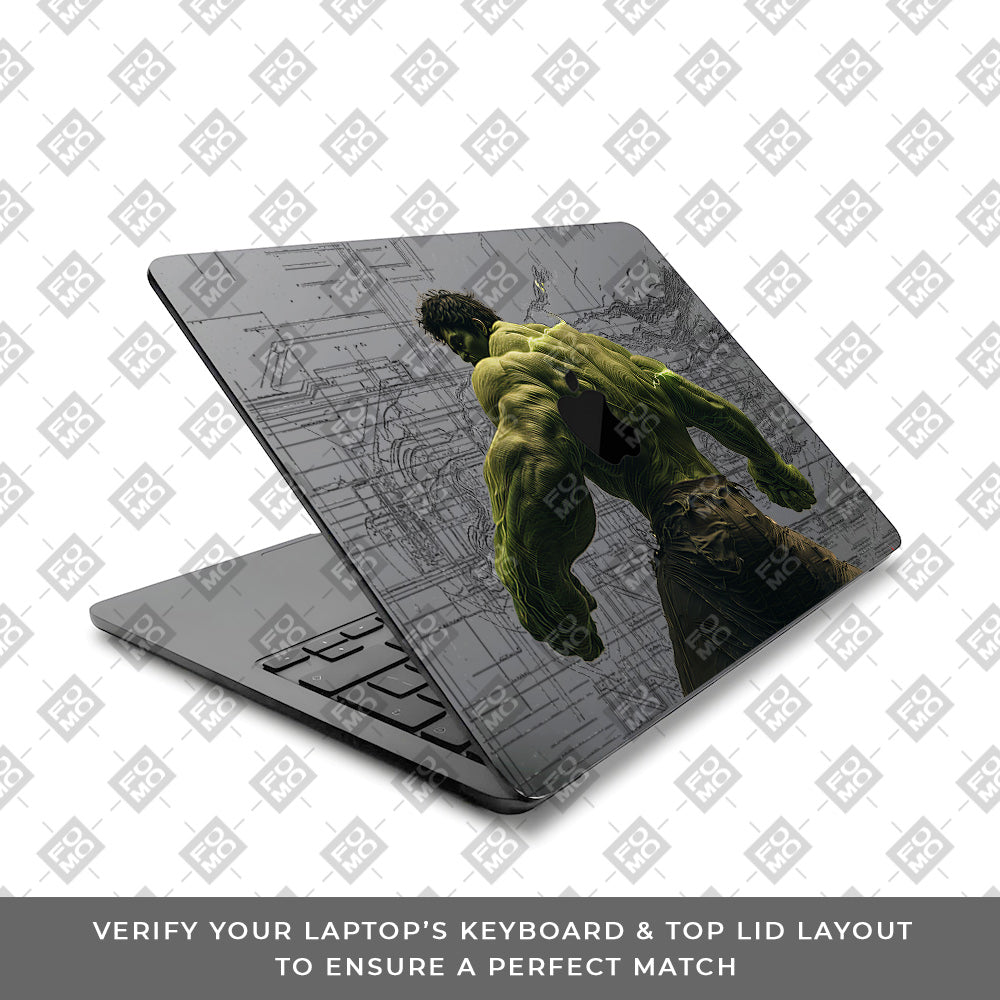 Transparent Hulk Smash MacBook Air 13 M2 2022 Laptop Skin