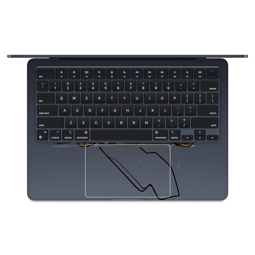 Transparent Track King MacBook Air 13 M3 2024 Laptop Skin